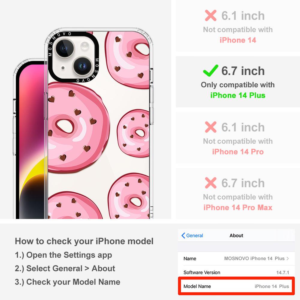 Pink Donuts Phone Case - iPhone 14 Plus Case - MOSNOVO
