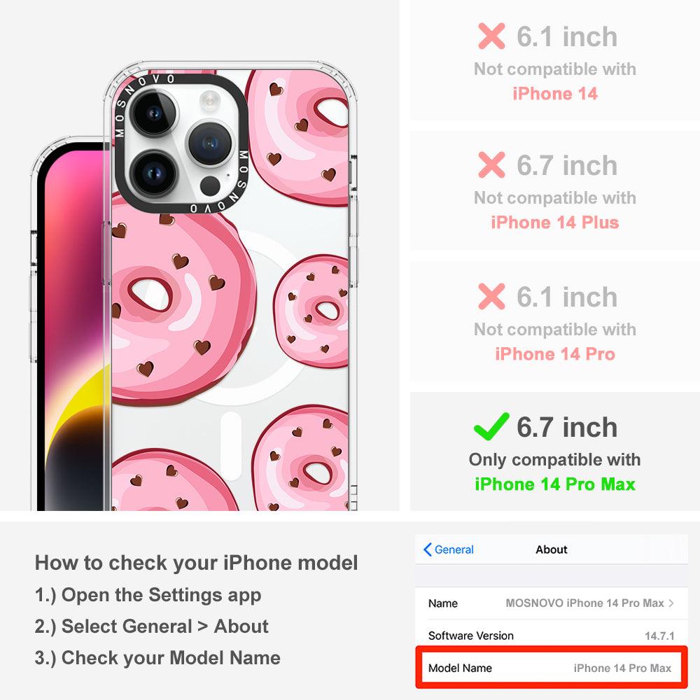 Pink Donuts Phone Case - iPhone 14 Pro Max Case - MOSNOVO
