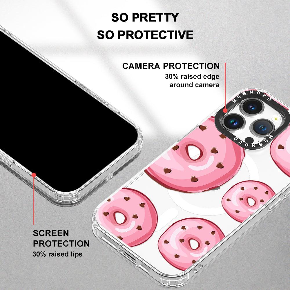 Pink Donuts Phone Case - iPhone 14 Pro Max Case - MOSNOVO