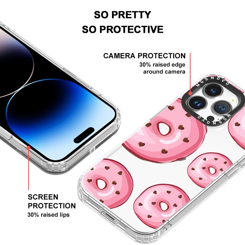 Pink Donuts Phone Case - iPhone 14 Pro Max Case - MOSNOVO