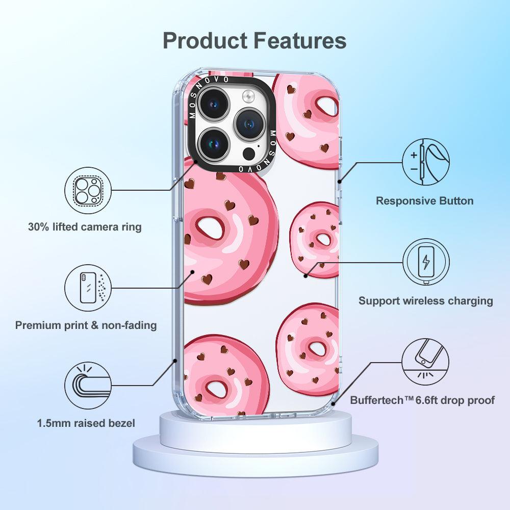 Pink Donuts Phone Case - iPhone 14 Pro Max Case - MOSNOVO