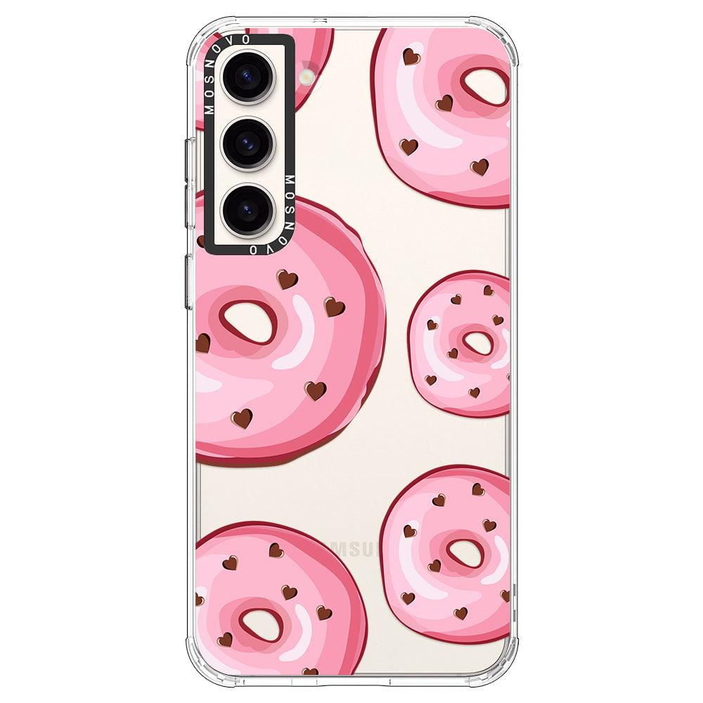 Pink Donuts Phone Case - Samsung Galaxy S23 Plus Case - MOSNOVO