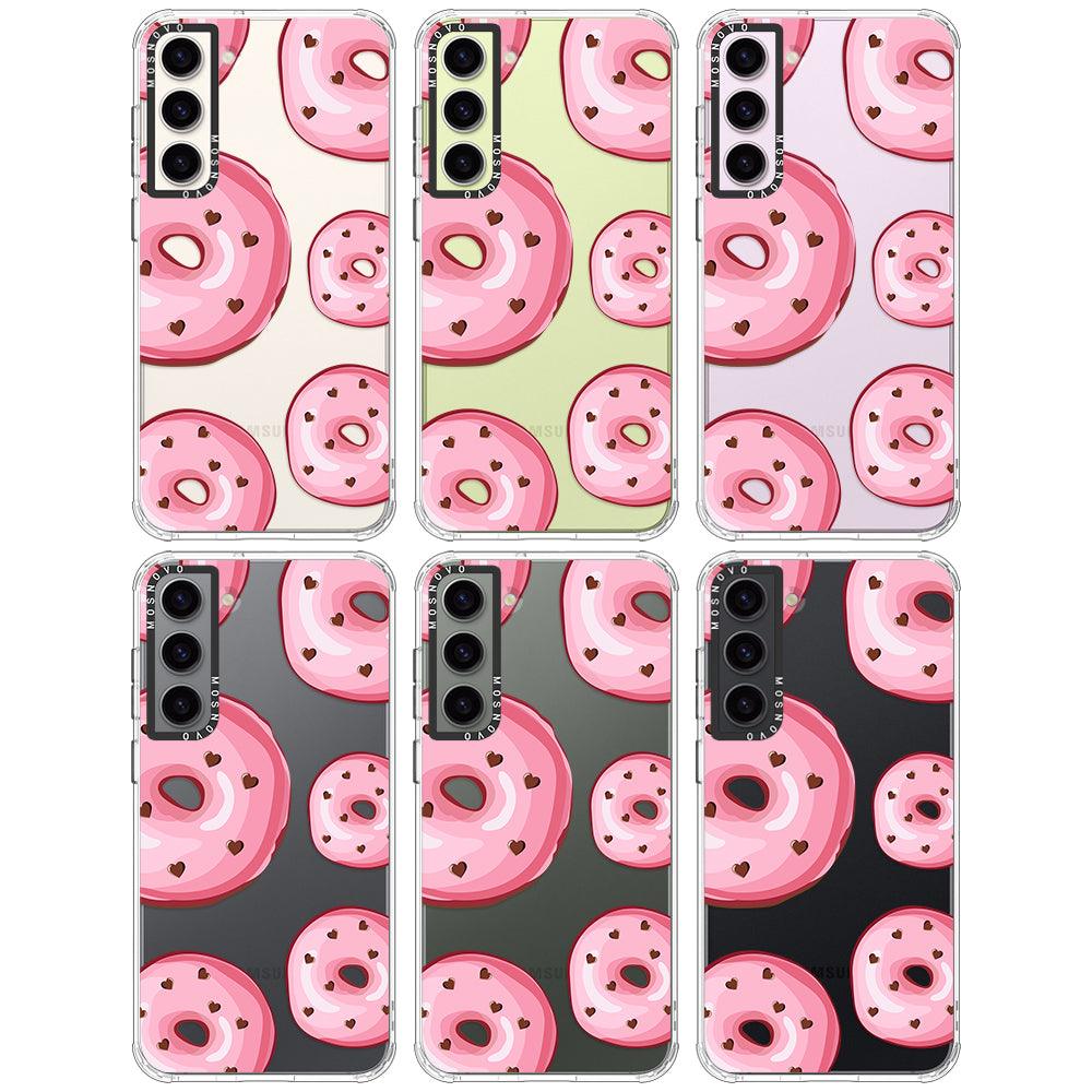 Pink Donuts Phone Case - Samsung Galaxy S23 Plus Case - MOSNOVO