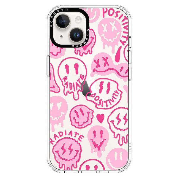 Pink Dripping Smiles Positivity Radiate Face Phone Case - iPhone 13 Case –  MOSNOVO