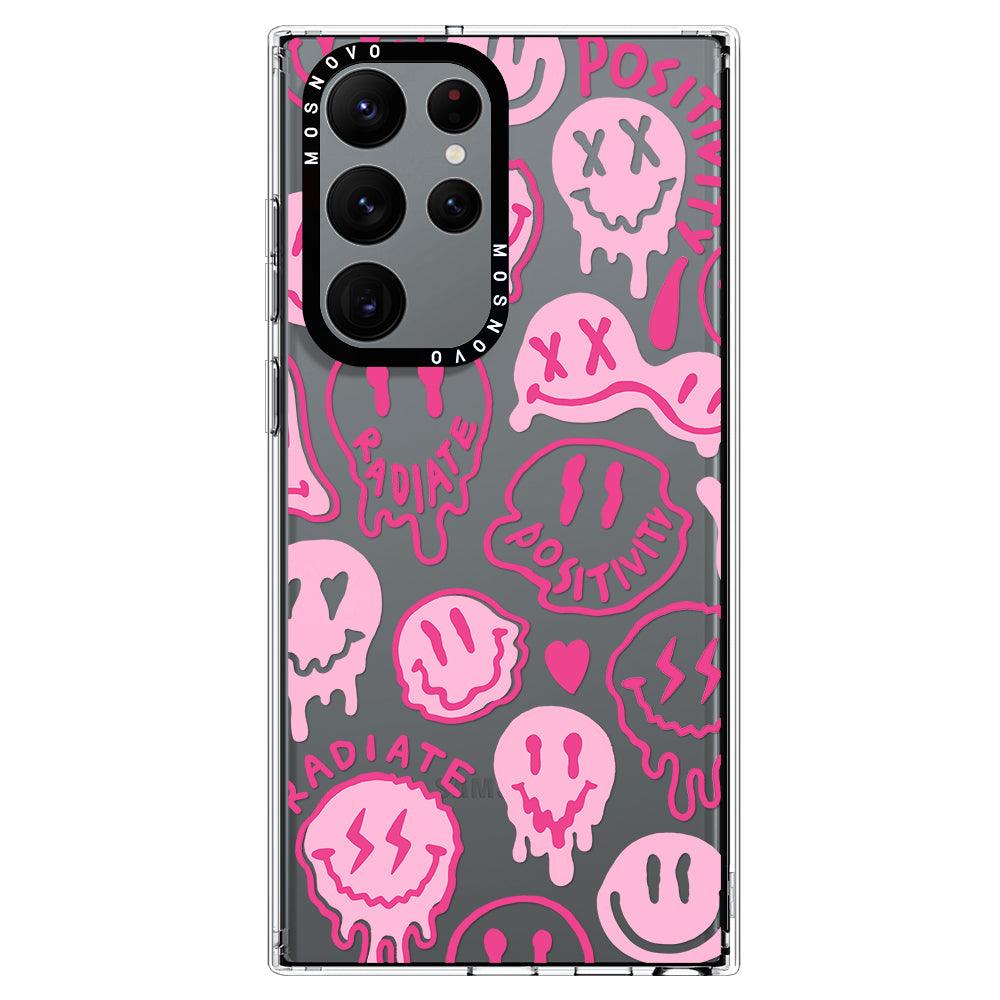 Pink Dripping Smiles Positivity Radiate Face Phone Case - iPhone 13 Case –  MOSNOVO