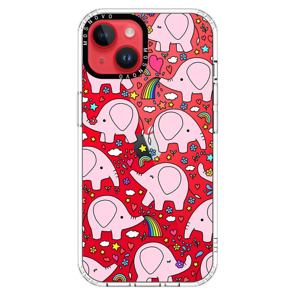 Pink Elephant Phone Case - iPhone 14 Case - MOSNOVO