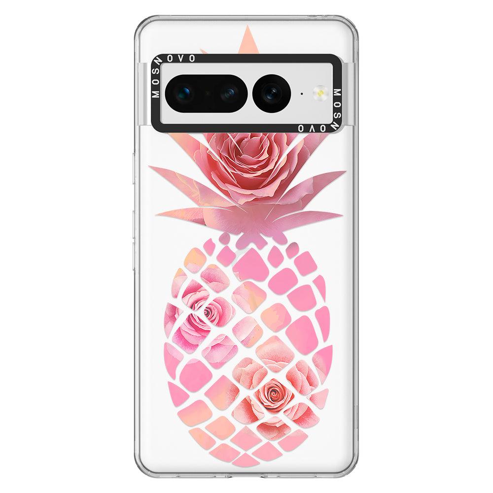 Pink Floral Pineapple Phone Case - Google Pixel 7 Pro Case