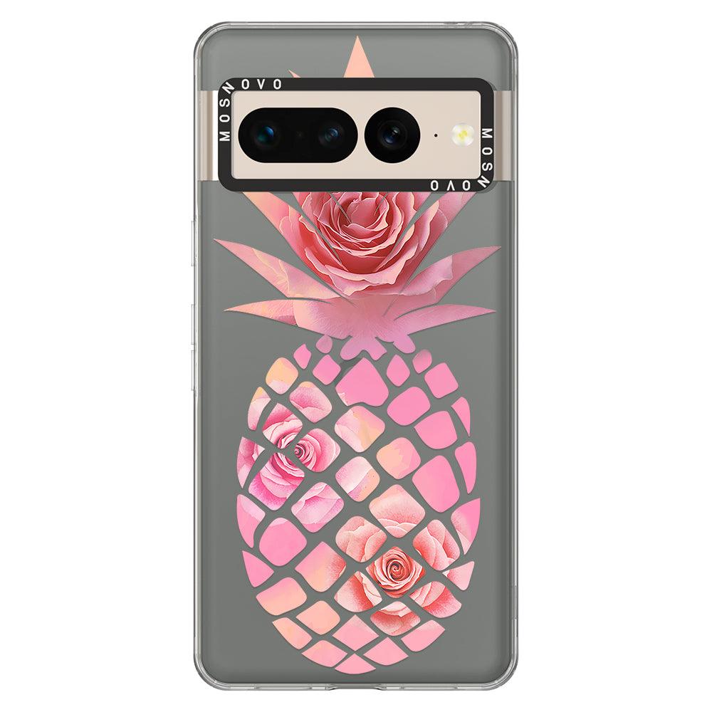 Pink Floral Pineapple Phone Case - Google Pixel 7 Pro Case