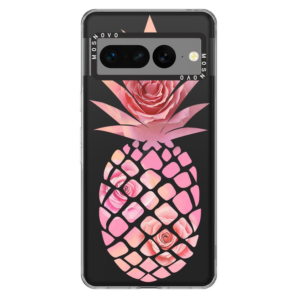 Pink Floral Pineapple Phone Case - Google Pixel 7 Pro Case