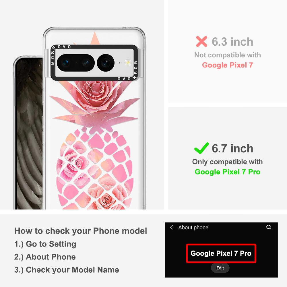 Pink Floral Pineapple Phone Case - Google Pixel 7 Pro Case