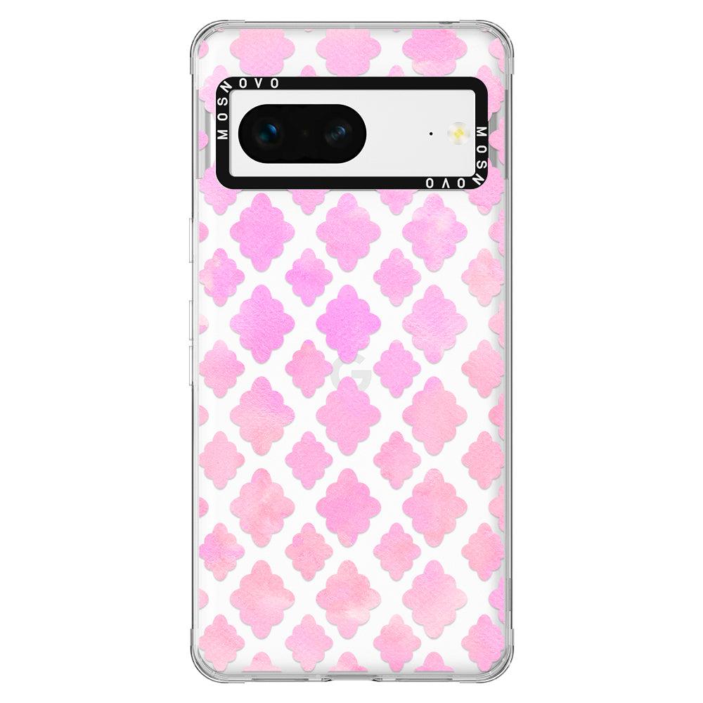 Pink Flower Diamond Phone Case - Google Pixel 7 Case - MOSNOVO