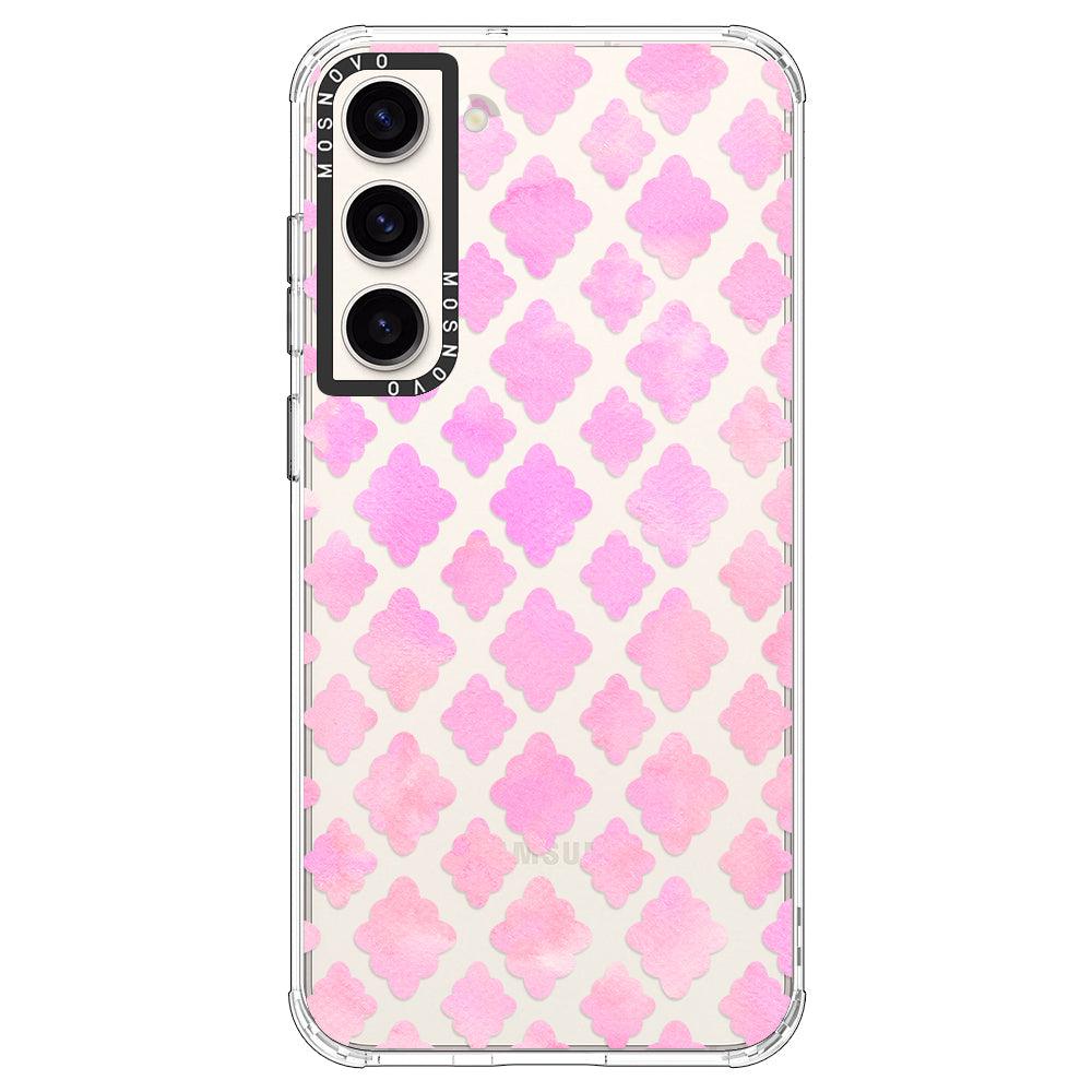 Pink Flower Diamond Phone Case - Samsung Galaxy S23 Case - MOSNOVO