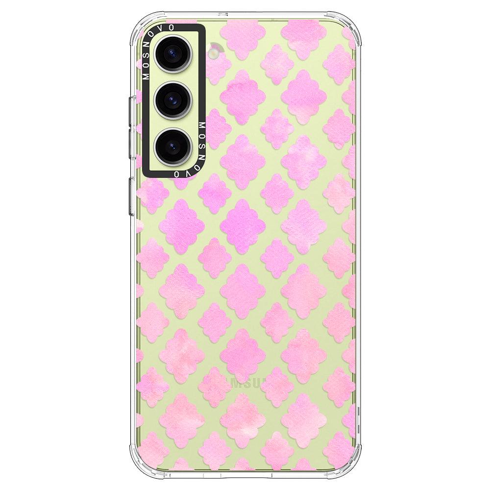 Pink Flower Diamond Phone Case - Samsung Galaxy S23 Case - MOSNOVO