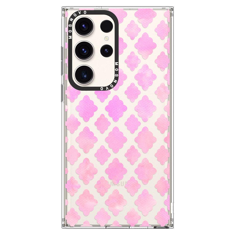 Pink Flower Diamond Phone Case - Samsung Galaxy S23 Ultra Case - MOSNOVO