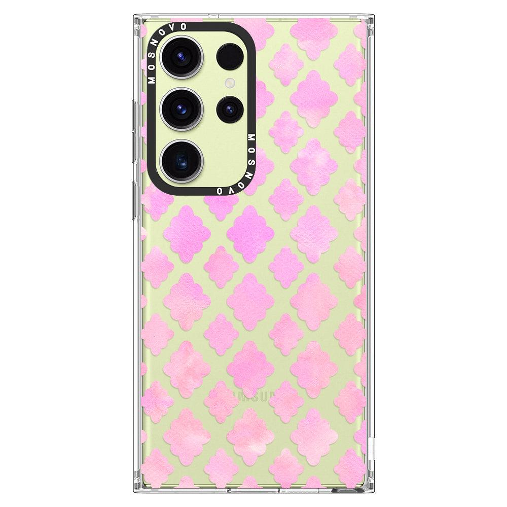 Pink Flower Diamond Phone Case - Samsung Galaxy S23 Ultra Case - MOSNOVO