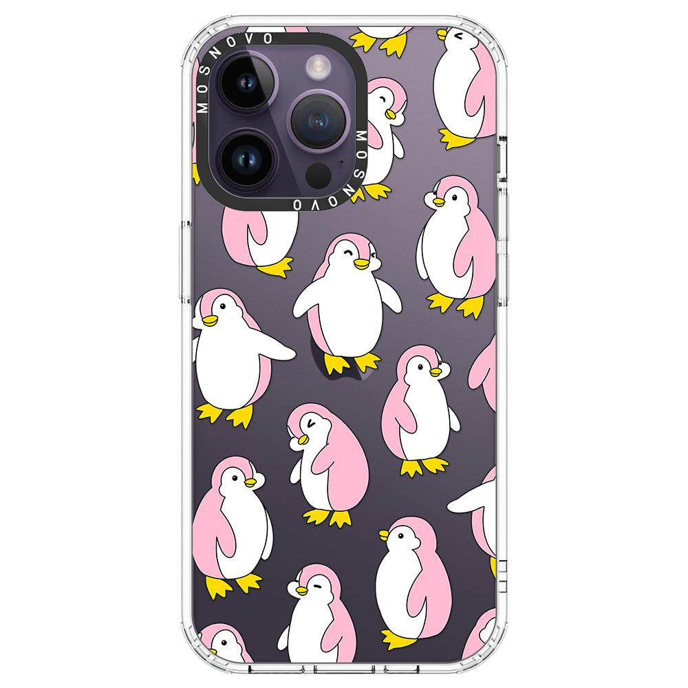 Pink Penguins Phone Case - iPhone 14 Pro Max Case - MOSNOVO