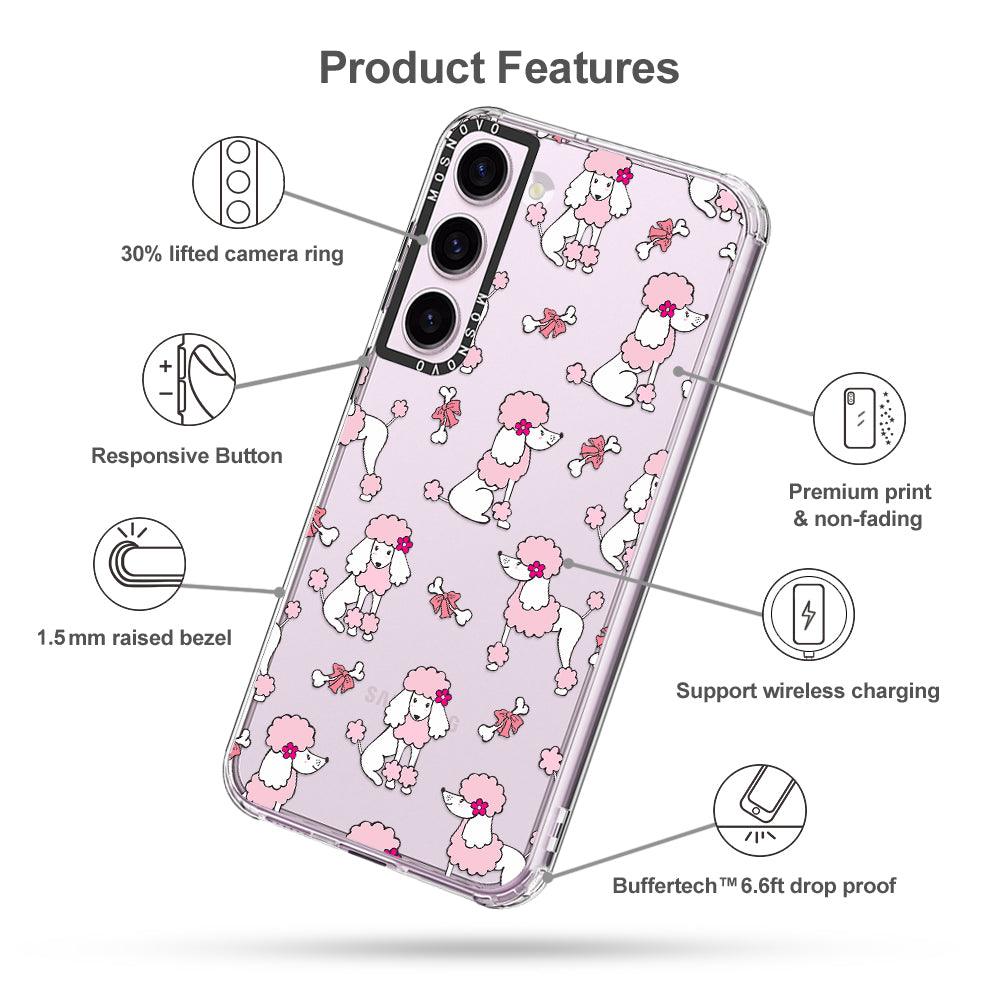 Pink Poodle Phone Case - Samsung Galaxy S23 Case - MOSNOVO