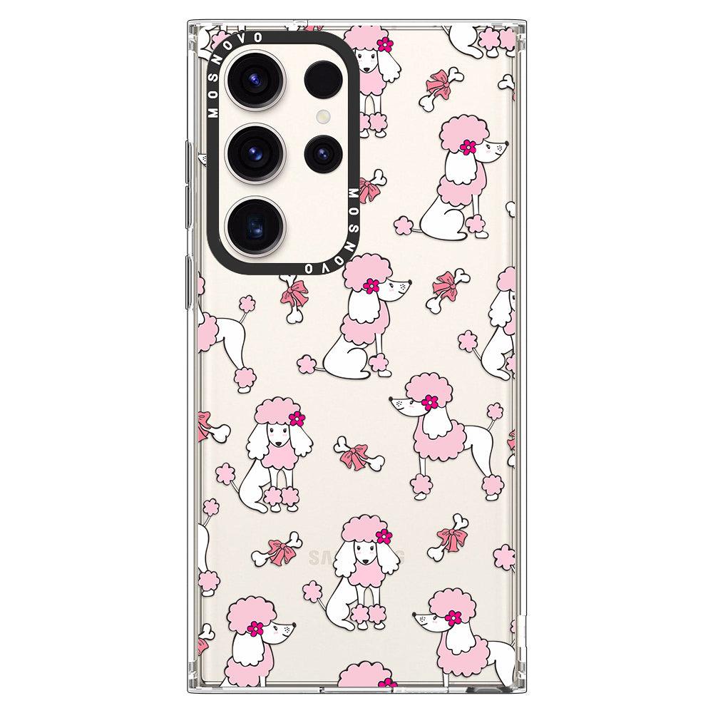 Pink Poodle Phone Case - Samsung Galaxy S23 Ultra Case - MOSNOVO