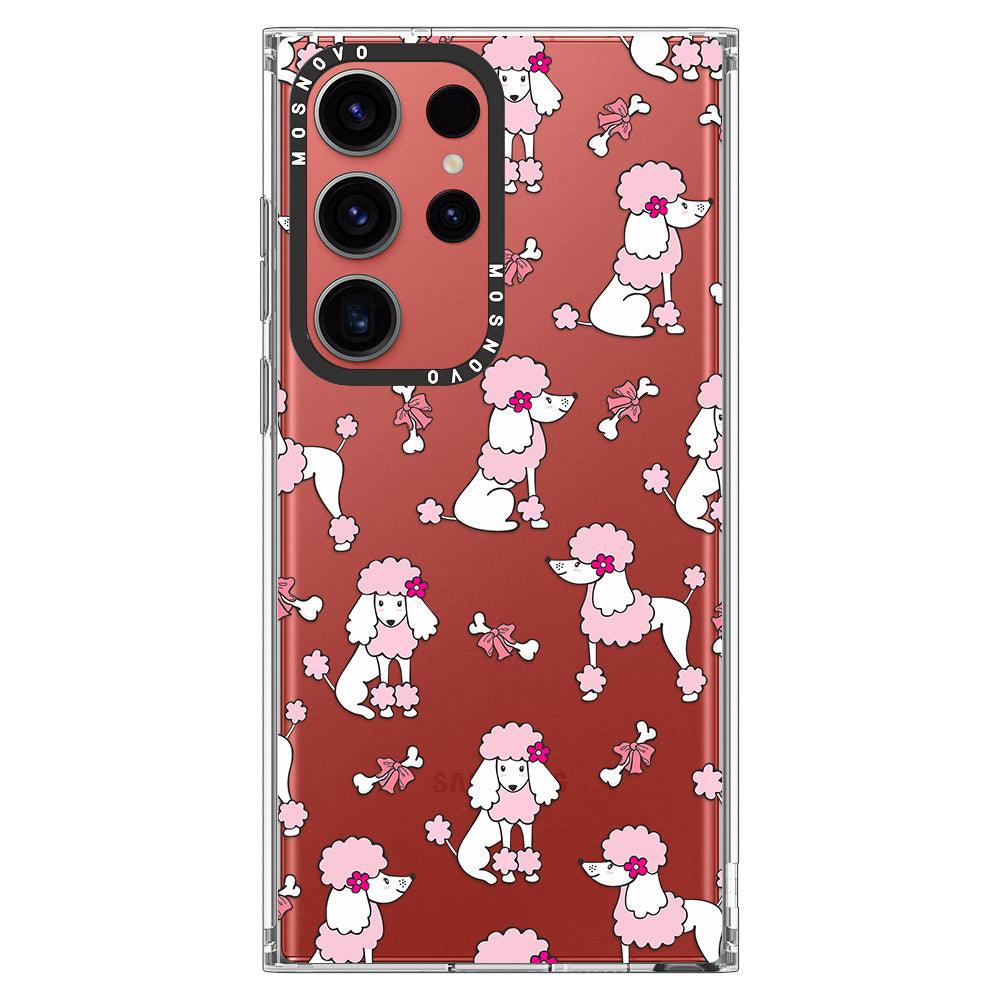 Pink Poodle Phone Case - Samsung Galaxy S23 Ultra Case - MOSNOVO