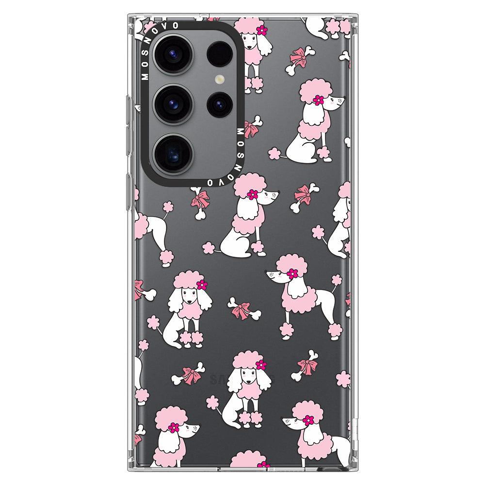 Pink Poodle Phone Case - Samsung Galaxy S23 Ultra Case - MOSNOVO