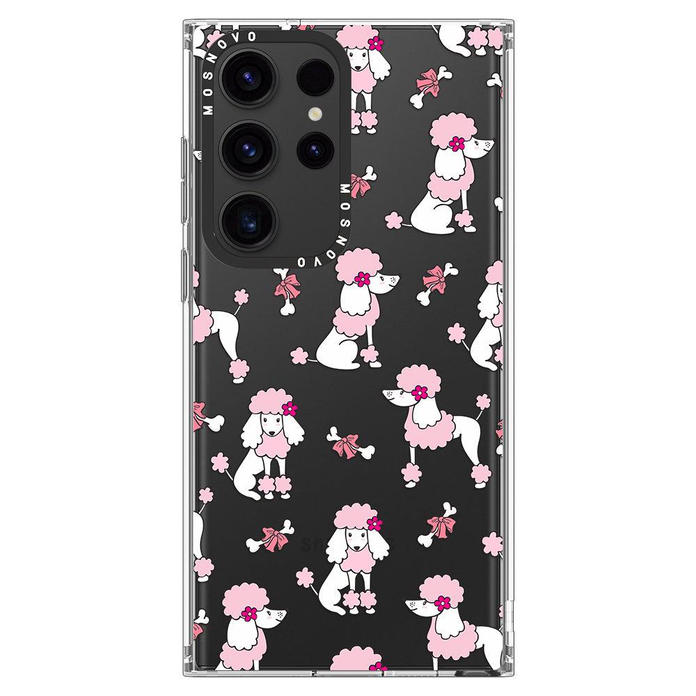 Pink Poodle Phone Case - Samsung Galaxy S23 Ultra Case - MOSNOVO