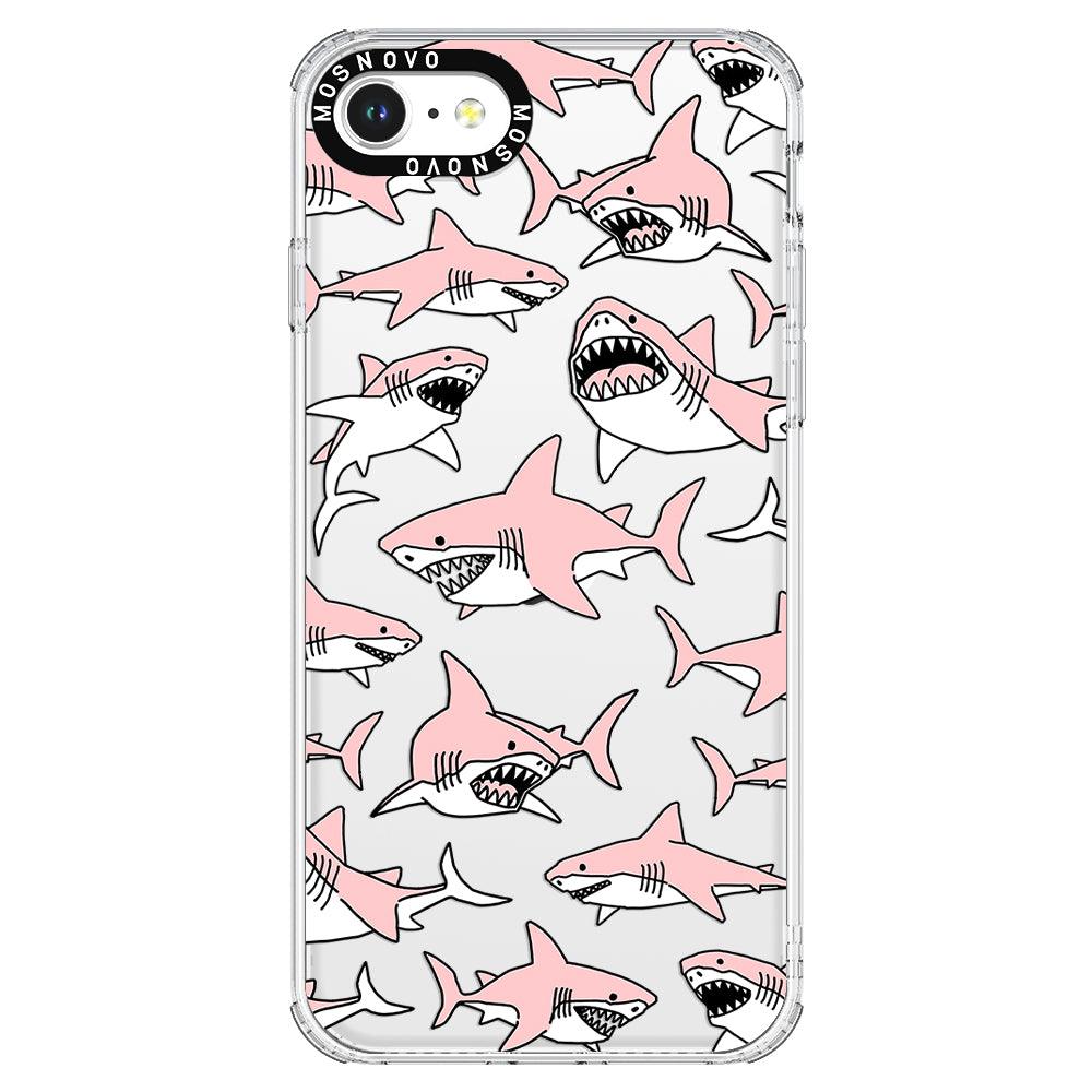 Pink Shark Phone Case - iPhone 7 Case - MOSNOVO