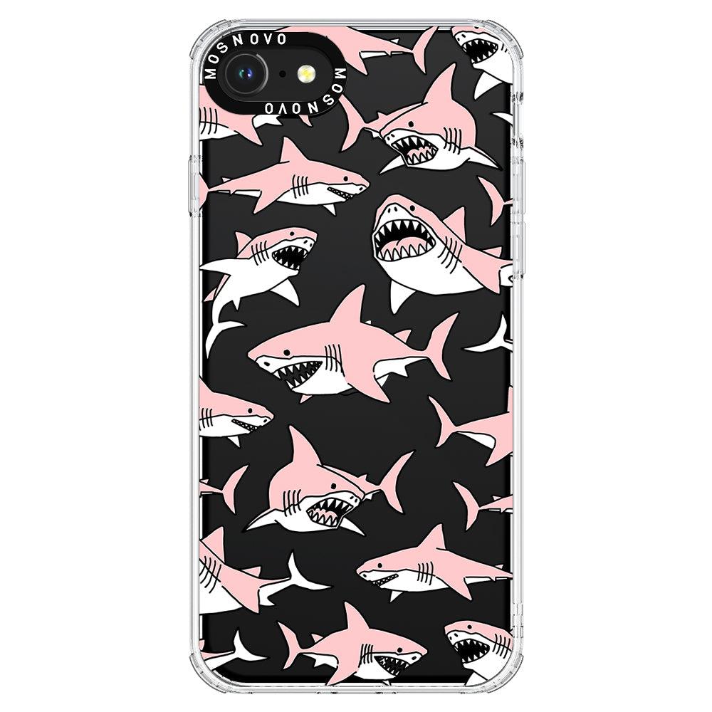 Pink Shark Phone Case - iPhone 7 Case - MOSNOVO