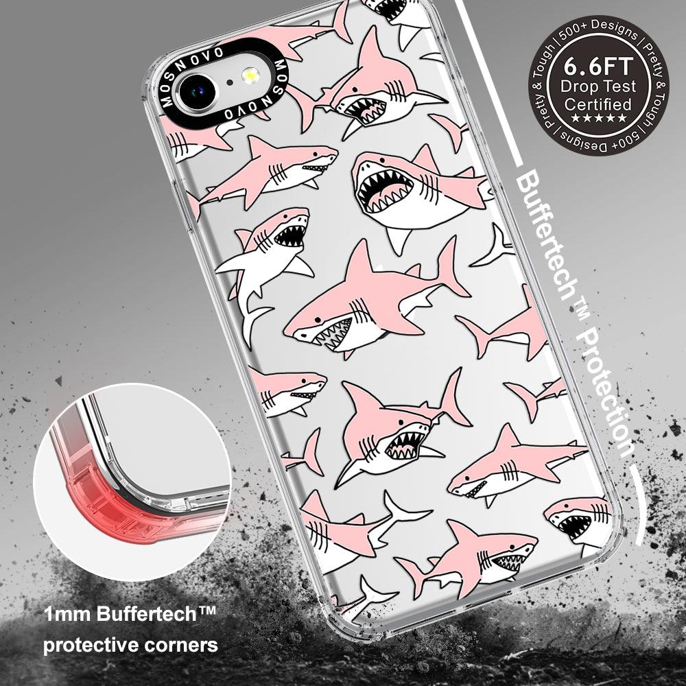 Pink Shark Phone Case - iPhone 7 Case - MOSNOVO