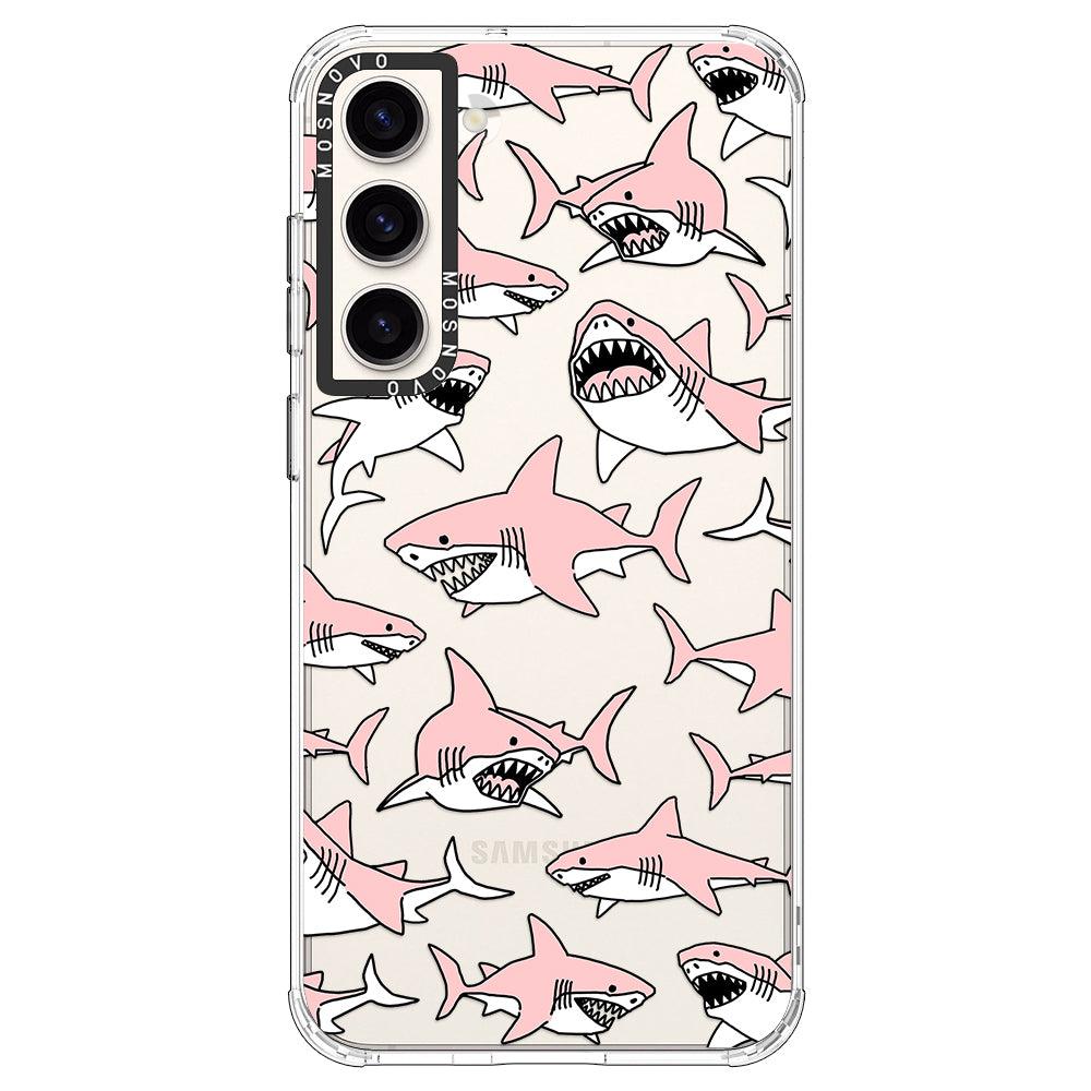 Pink Shark Phone Case - Samsung Galaxy S23 Case - MOSNOVO