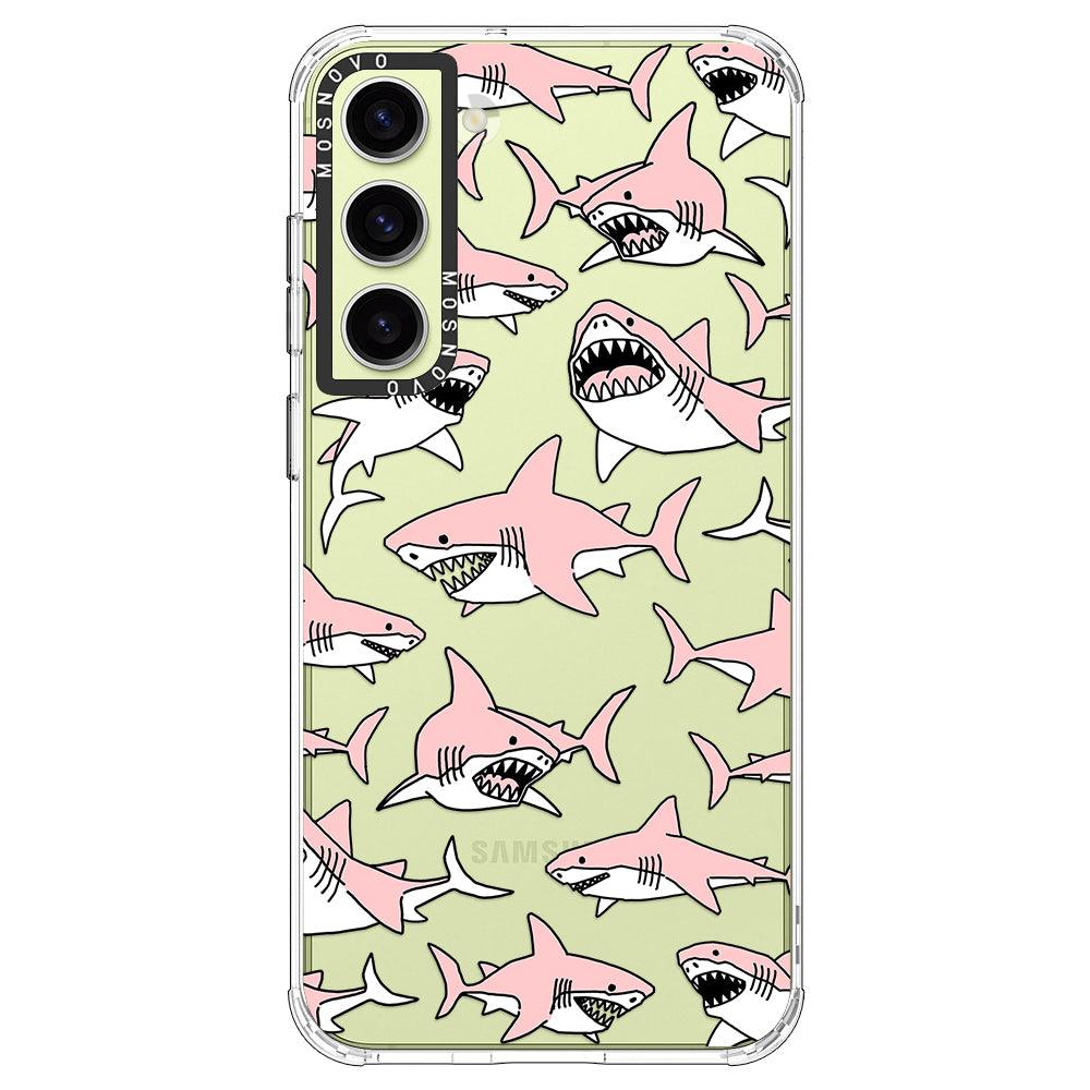 Pink Shark Phone Case - Samsung Galaxy S23 Case - MOSNOVO