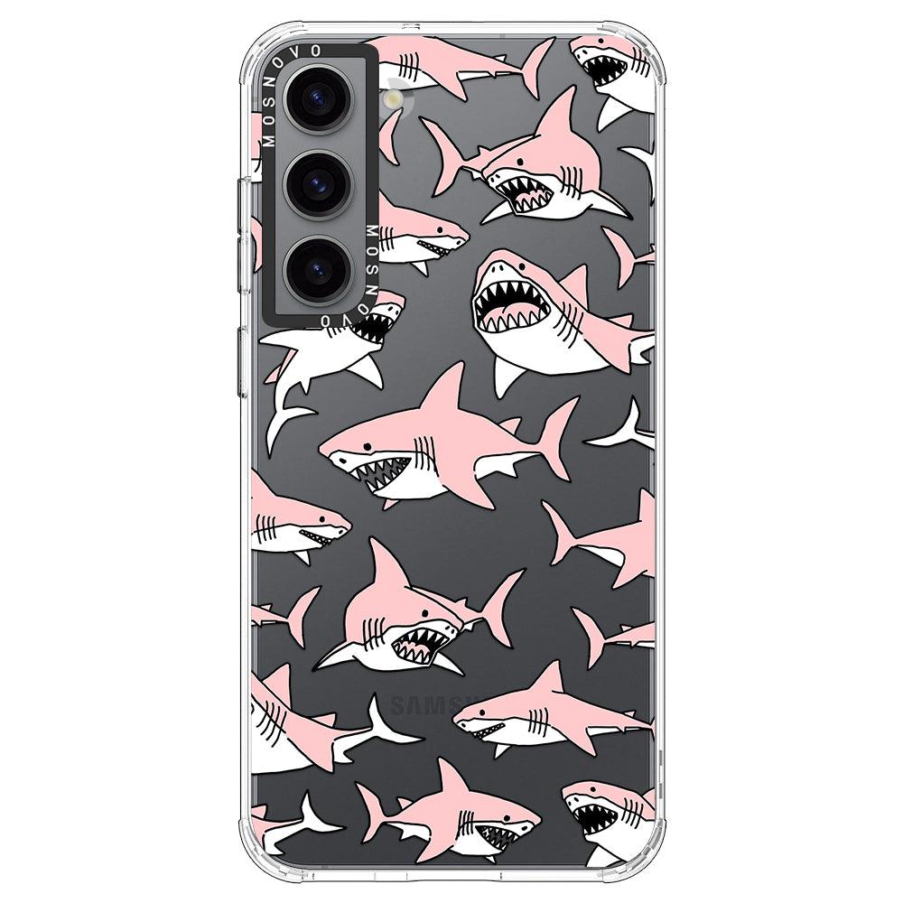 Pink Shark Phone Case - Samsung Galaxy S23 Case - MOSNOVO