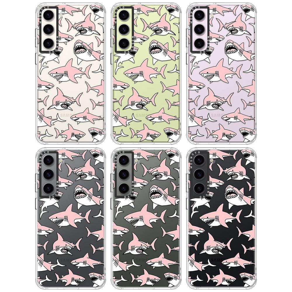 Pink Shark Phone Case - Samsung Galaxy S23 Case - MOSNOVO