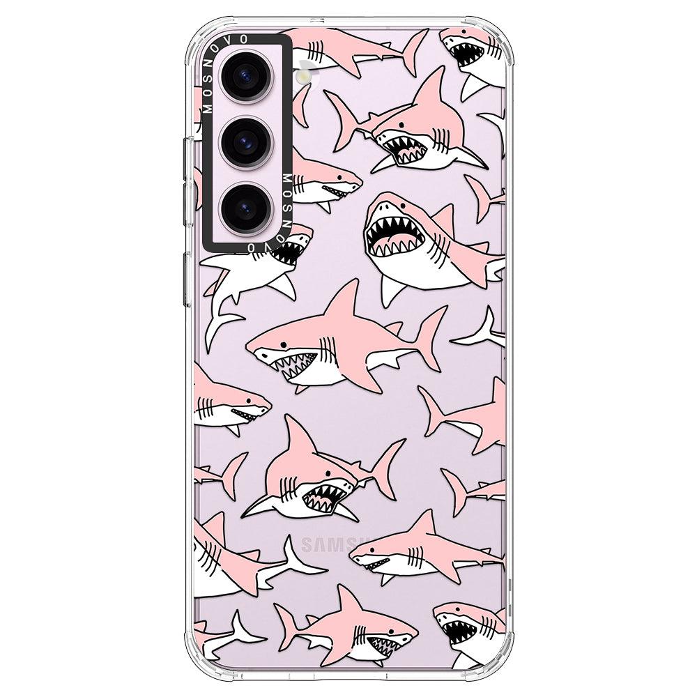 Pink Shark Phone Case - Samsung Galaxy S23 Plus Case - MOSNOVO