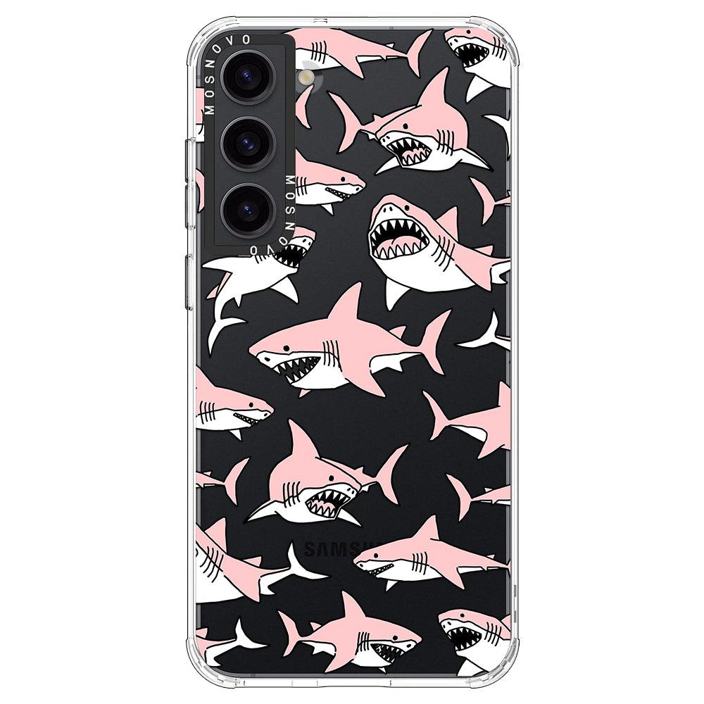 Pink Shark Phone Case - Samsung Galaxy S23 Plus Case - MOSNOVO