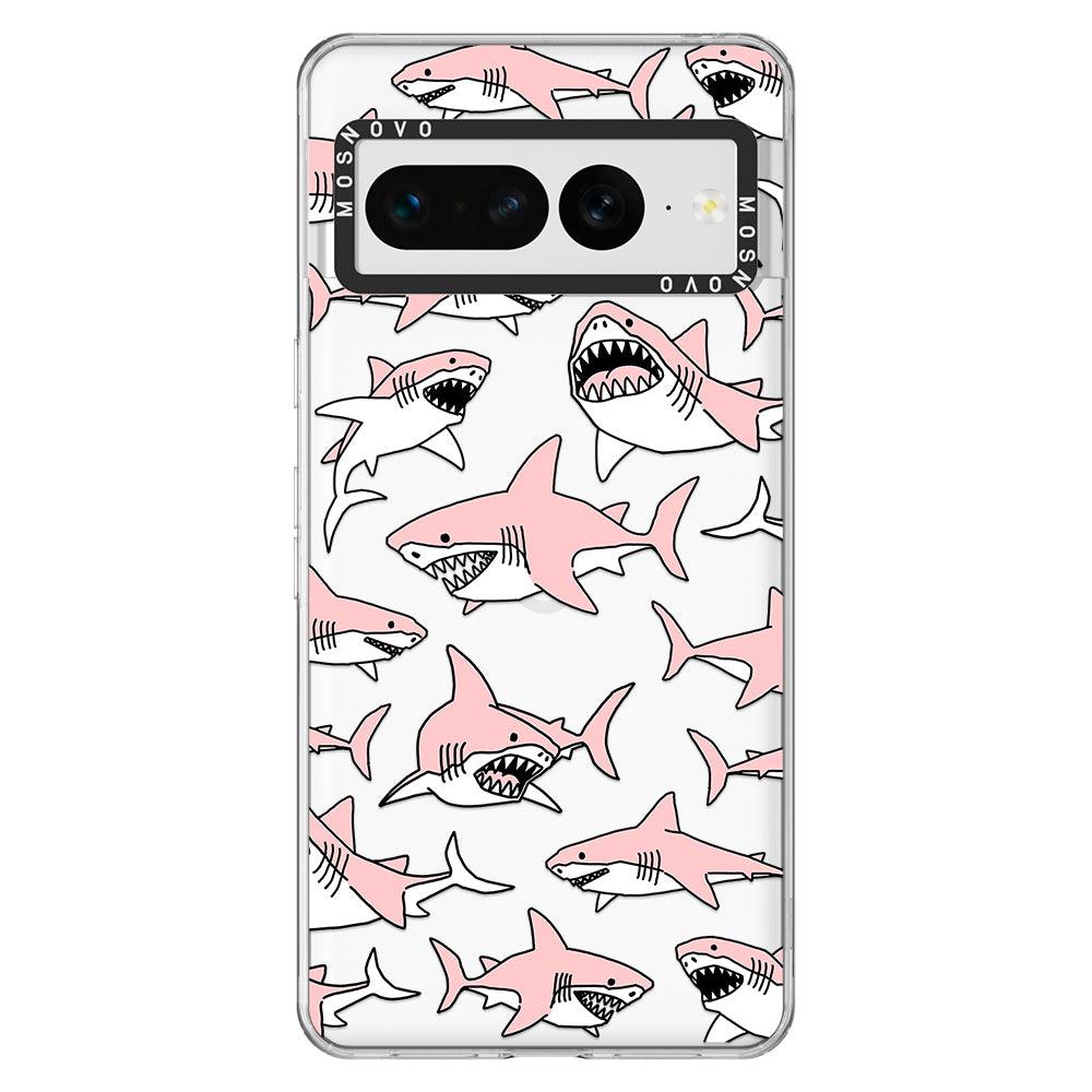 Pink Sharks Phone Case - Google Pixel 7 Pro Case - MOSNOVO