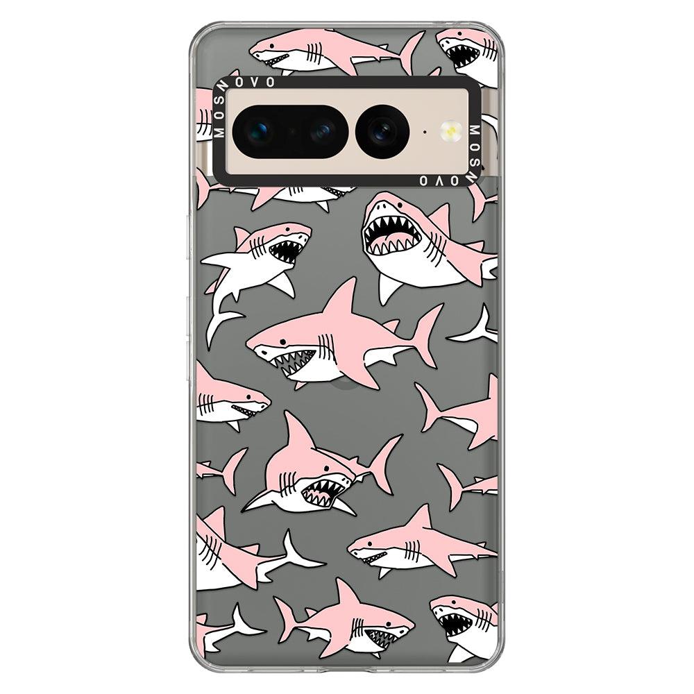 Pink Sharks Phone Case - Google Pixel 7 Pro Case - MOSNOVO