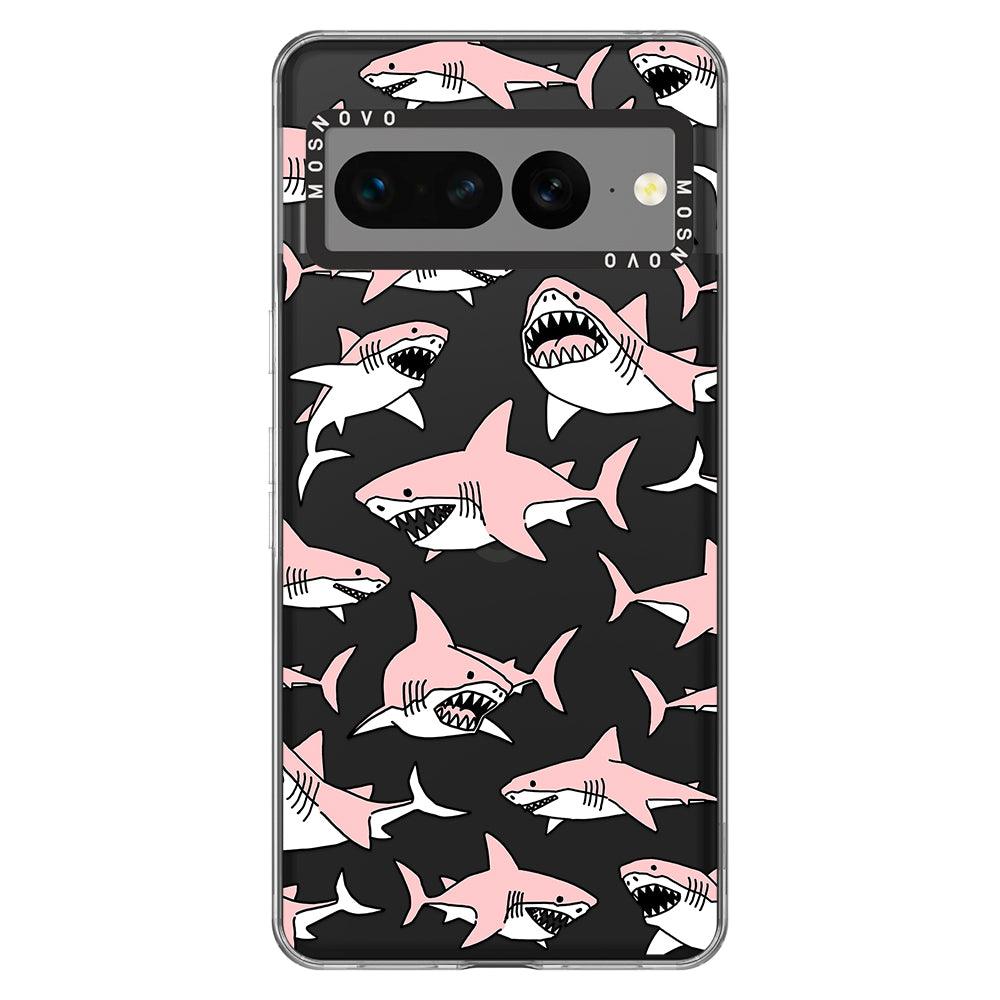 Pink Sharks Phone Case - Google Pixel 7 Pro Case - MOSNOVO