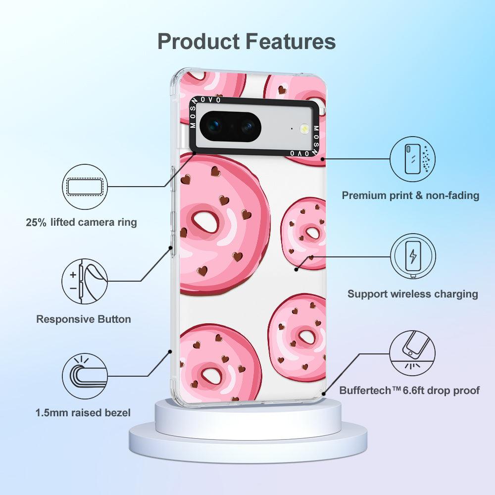 Pinky Donut Phone Case - Google Pixel 7 Case - MOSNOVO