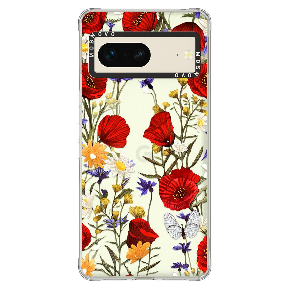 Poppy Floral Phone Case - Google Pixel 7 Case - MOSNOVO