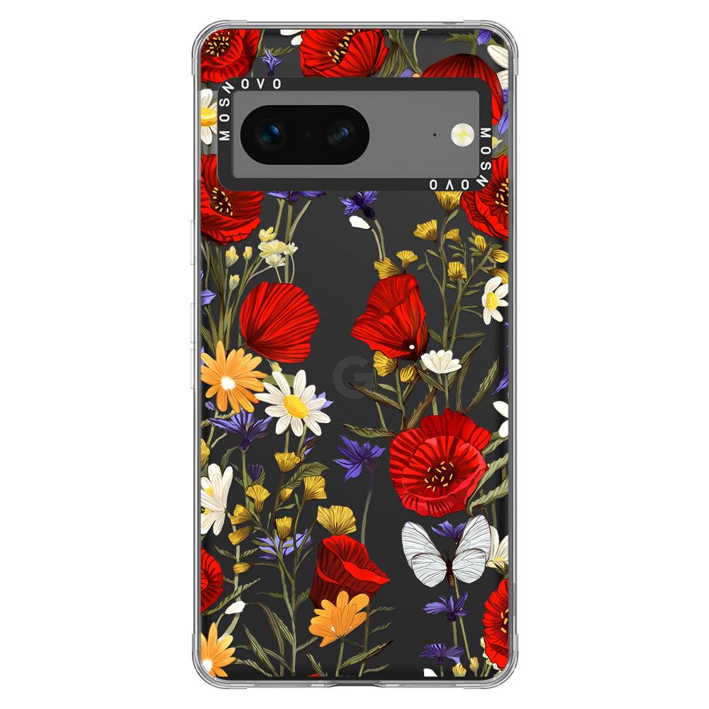 Poppy Floral Phone Case - Google Pixel 7 Case - MOSNOVO