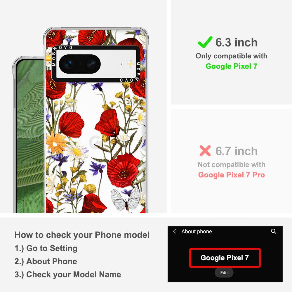 Poppy Floral Phone Case - Google Pixel 7 Case - MOSNOVO