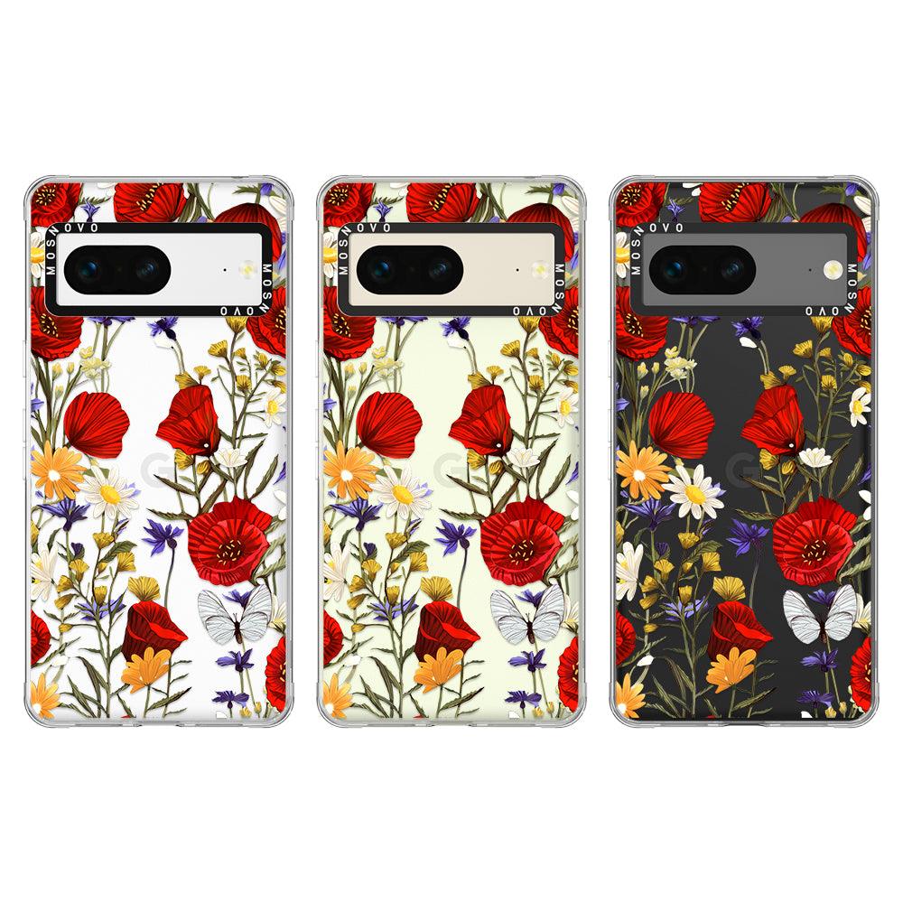 Poppy Floral Phone Case - Google Pixel 7 Case - MOSNOVO