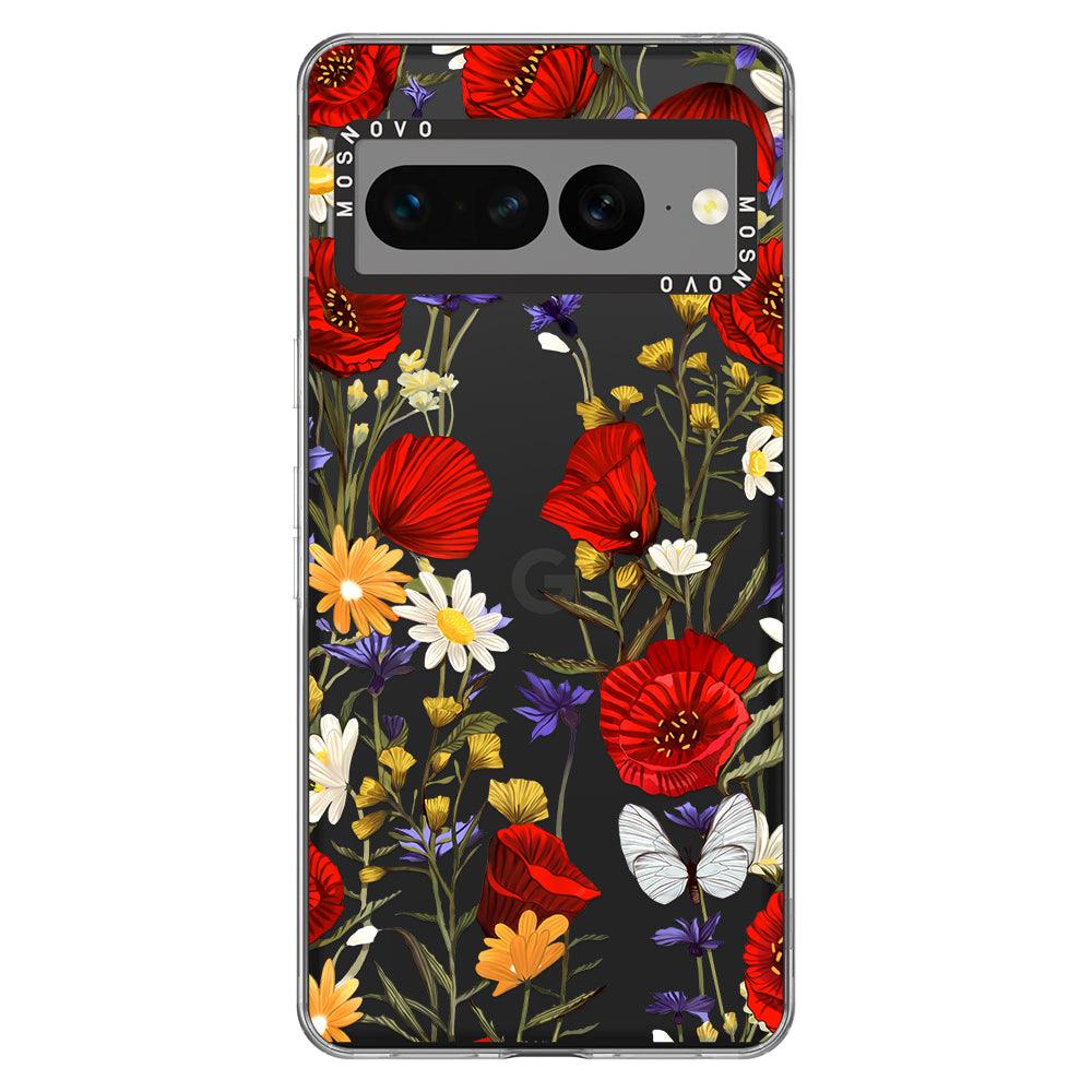 Poppy Floral Phone Case - Google Pixel 7 Pro Case - MOSNOVO