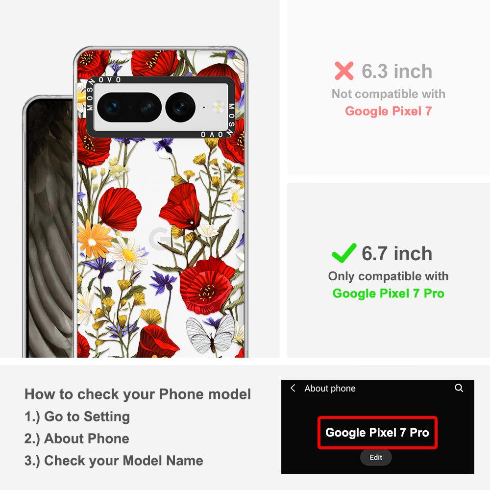 Poppy Floral Phone Case - Google Pixel 7 Pro Case - MOSNOVO