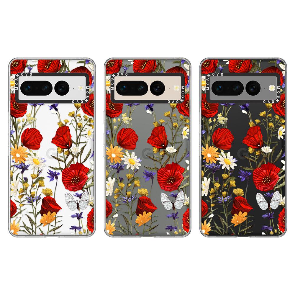 Poppy Floral Phone Case - Google Pixel 7 Pro Case - MOSNOVO