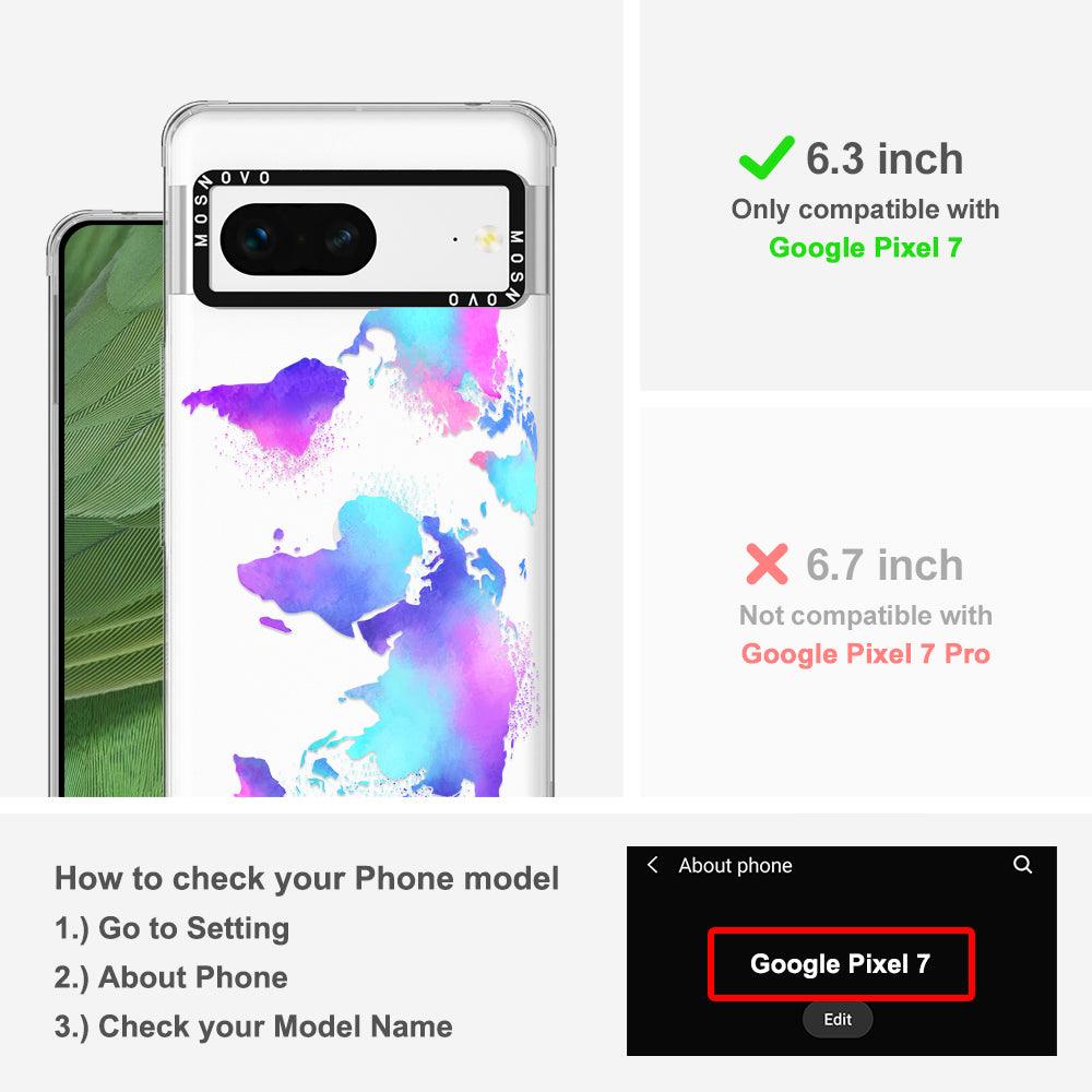 Psychedelic World Map Phone Case - Google Pixel 7 Case - MOSNOVO