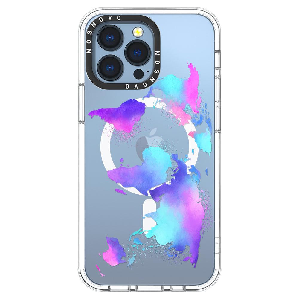 Psychedelic World Map Phone Case - iPhone 13 Pro Case - MOSNOVO