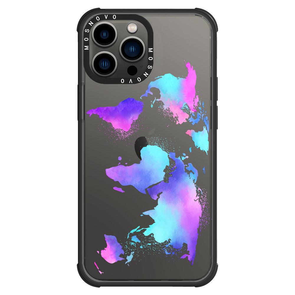 Psychedelic World Map Phone Case - iPhone 13 Pro Max Case - MOSNOVO