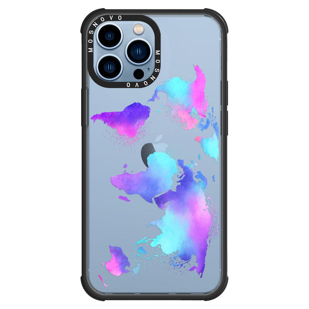 Psychedelic World Map Phone Case - iPhone 13 Pro Max Case - MOSNOVO