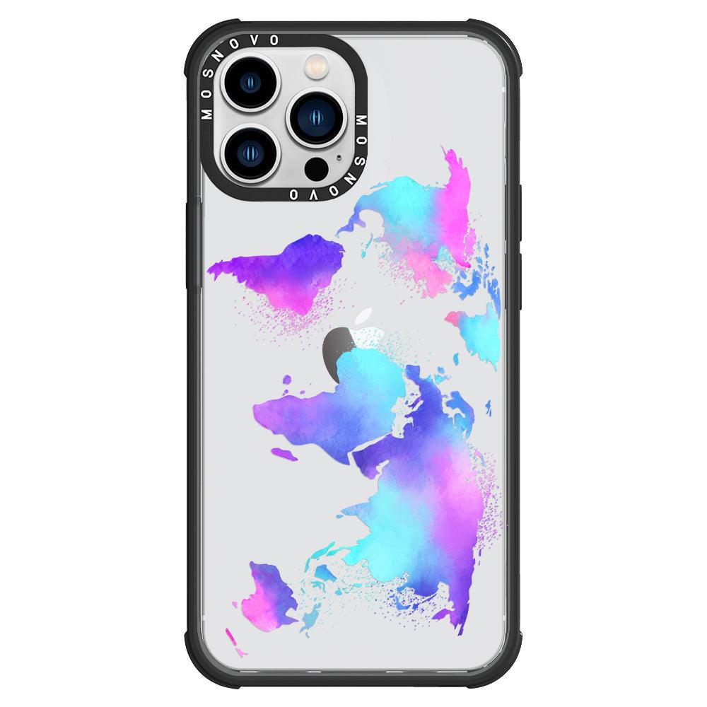 Psychedelic World Map Phone Case - iPhone 13 Pro Max Case - MOSNOVO